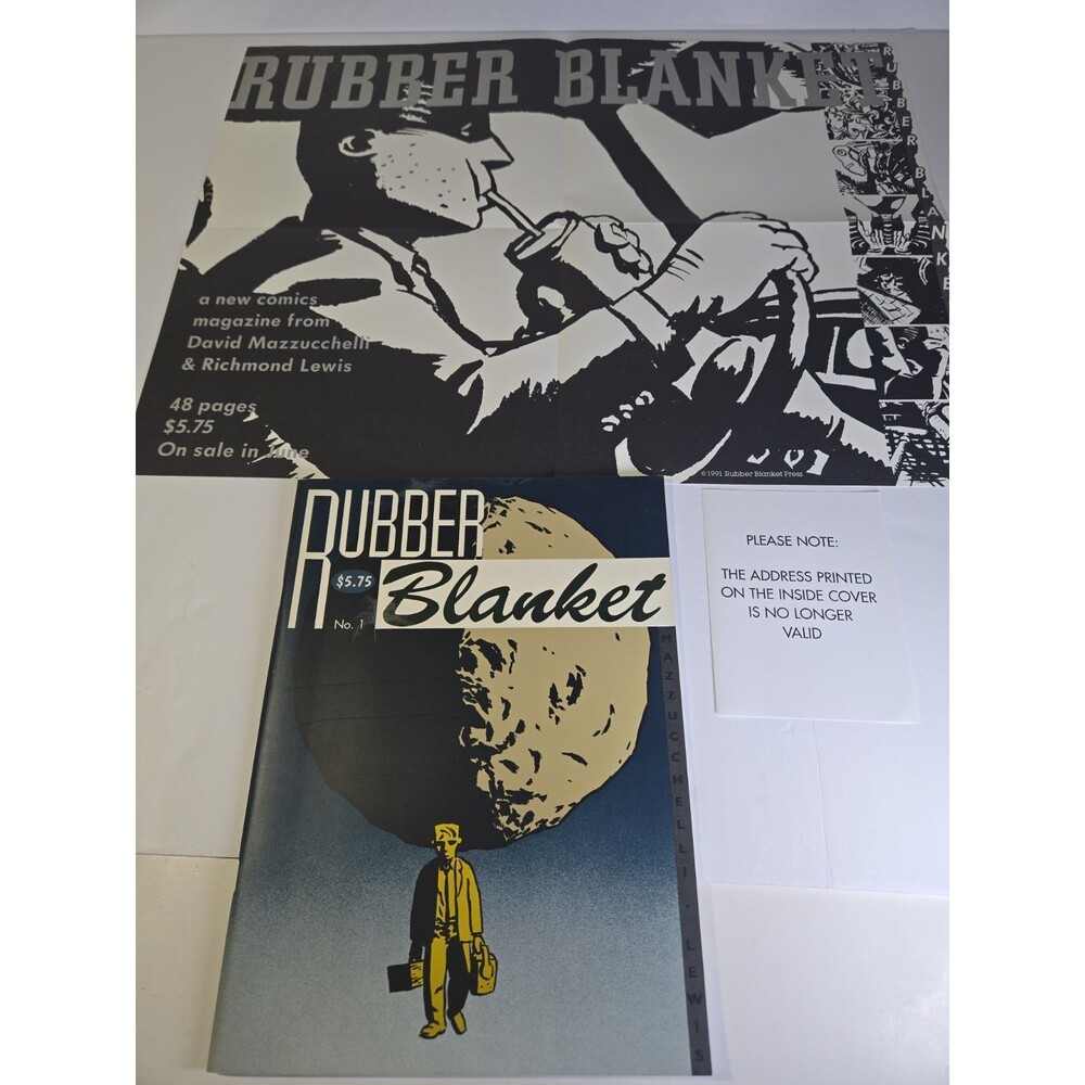 Rubber Blanket #1 1991 1st Print Signed David Mazzucchelli Original Poster